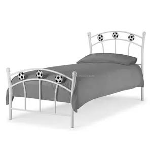 Blanco precioso bastante hierro cama para niños muebles de dormitorio para niños