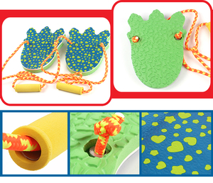Chaussures de <span class=keywords><strong>marche</strong></span> en <span class=keywords><strong>sable</strong></span> avec empreintes de dinosaures pour enfants, jouet <span class=keywords><strong>d</strong></span>'extérieur avec corde - Product Image 4