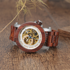 BOBO UCCELLO Meccanico Automatico Della Vigilanza di lusso uomo di <span class=keywords><strong>legno</strong></span> <span class=keywords><strong>orologio</strong></span> <span class=keywords><strong>da</strong></span> <span class=keywords><strong>polso</strong></span> <span class=keywords><strong>in</strong></span> acciaio inox - Product Image 3