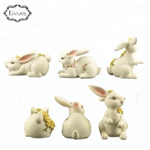 Reçine paskalya tavşanı veya bunny heykelleri için ev ve bahçe süslemeleri - Product Image 3