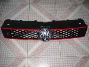 <span class=keywords><strong>Calandre</strong></span> de sport en forme de nid d'abeille, GRILLE 2010 GTI rouge - Product Image 2