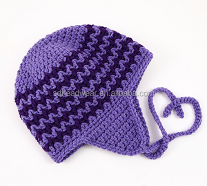 หมวกบีนนี่โครเชต์ Rasta Jamaica,หมวกไหมพรมปิดหูรูปแบบการถักฟรีหมวกไหมพรมปิดหูสำหรับเด็กทารก - Product Image 4