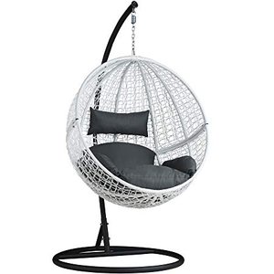 Rotin En Osier Adultes Suspendus Chaise D'oeuf Avec Support - Product Image 1