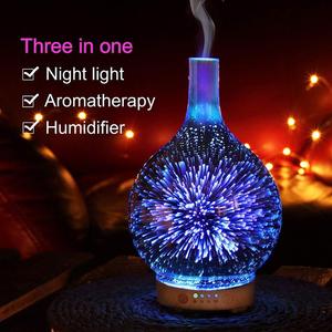 Hàn Quốc mục tiêu 3D Thủy tinh điện khuếch tán 200ml Plug-in hương thơm Máy Ánh Sáng nước Mùi hương làm mát không khí cho yoga khách sạn chúng tôi cắm - Product Image 3