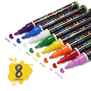 Яркие цветные китайские маркеры, Заводские акриловые маркеры для краски, ручка