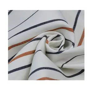 China Fabric Supplier Wholesale Polyester/Rayon Striped Spandex Fabric Check Suiting Fabric