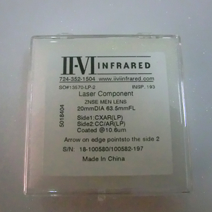 Lentille de mise au point laser co2, fabriqué en chine II VI infrarouge <span class=keywords><strong>20mm</strong></span> - Product Image 1