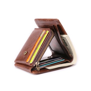 Joyir <span class=keywords><strong>de</strong></span> moda retro bolso hecho a mano <span class=keywords><strong>de</strong></span> los hombres <span class=keywords><strong>de</strong></span> Cuero billeteras caballeros inteligente RFID <span class=keywords><strong>carteras</strong></span> <span class=keywords><strong>de</strong></span> cuero - Product Image 2
