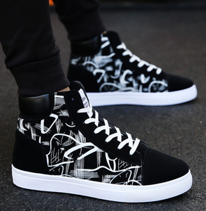 Chaussures en <span class=keywords><strong>toile</strong></span> décontractées à col haut pour hommes, baskets à la mode pour l'hiver et l'automne UP-0071J - Product Image 1
