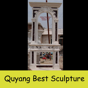 <span class=keywords><strong>Grande</strong></span> Doppio di Marmo <span class=keywords><strong>Camino</strong></span> Elettrico con Statue di Leone - Product Image 4