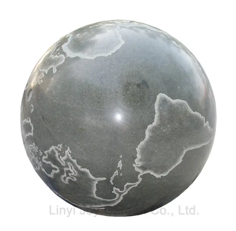 Global Map Garden Stone Marble Ball