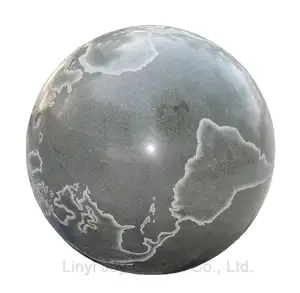 Bola de mármol de piedra de jardín de mapa Global