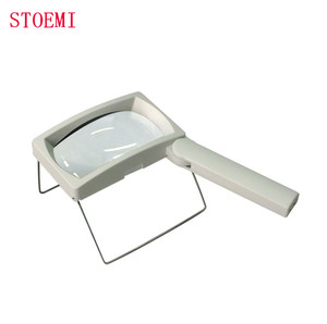STOEMI 7854 3X LED, Kaca Pembesar Persegi Panjang Dapat Diisi Ulang Genggam dan Berdiri - Product Image 2