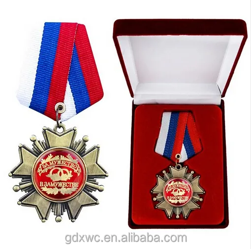 Производитель военной медалью сувенира на заказ металла медаль с подарочной коробке