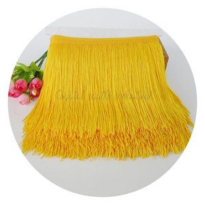 Più morbido 15cm di larghezza di 25cm di pizzo in poliestere con frangia nastro per cucire abito latino accessori fai da te frangia nappa - Product Image 6