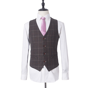 MA108 Abito da <span class=keywords><strong>Uomo</strong></span> su Misura Cinese, Vestibilità <span class=keywords><strong>Slim</strong></span>, Casual, Due Bottoni, <span class=keywords><strong>Blazer</strong></span> alla Moda con Motivo a Quadri, <span class=keywords><strong>Giacca</strong></span> con Spacchi Laterali e Pantaloni per Matrimoni e Feste - Product Image 4