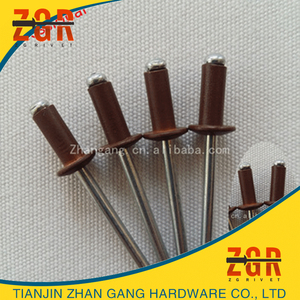 Fournisseur chinois de rivets aveugles en aluminium peints en brun clair DIN7337, offre toutes les couleurs pour la <span class=keywords><strong>pose</strong></span> de conduits - Product Image 2