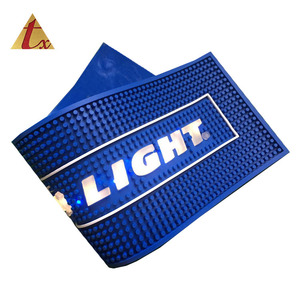 calidad antideslizante Bar atmósfera Luz de goma suave <span class=keywords><strong>jagermeister</strong></span> estera de la barra personalizado led estera de la barra - Product Image 3
