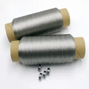 金属针线100% 不锈钢金属纱线316L导电缝纫线金属纱线针织