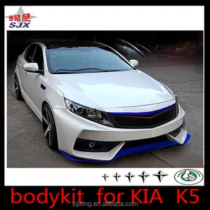 用于2010 2011的K5 pp塑料后和前保险杠的大型车身套件2012 K IA OPTIMA K5聚氨基甲酸酯DS风格车身套件