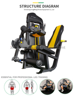 Équipement de YW-1751fitness professionnel extension de jambe et courbure de jambe