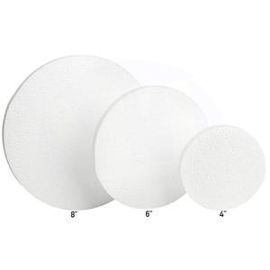 Gâteau en polystyrène artisanal imperméable pour Slime bricolage et décoration cercle blanc mousse EPS artisanat 1/2 en polystyrène disques épais - Product Image 3