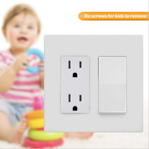 Thượng Hải linsky trang trí gfci/Thiết bị chuyển mạch và USB Outlet chúng tôi tiêu chuẩn 1- Gang screwless tường tấm nhựa - Product Image 4