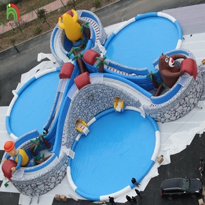 Parc aquatique gonflable Commercial sur le sol, terrain de jeux, avec piscine, - Product Image 2