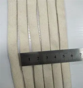 Corda trançada de algodão tubular, alta qualidade, 1cm, 100% algodão, oco, liso, de algodão