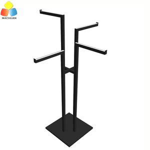De las mujeres de la <span class=keywords><strong>moda</strong></span> de la tienda de metal de 4 colgando ropa venta al por menor de visualización bastidores soporte - Product Image 4