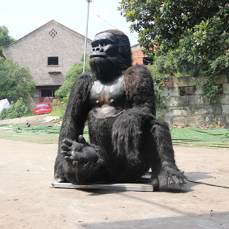 Gorila Animasi Simulasi Hewan Ukuran Hidup Besar untuk Kebun Binatang