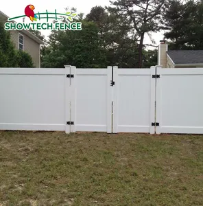 Giá rẻ <span class=keywords><strong>pvc</strong></span> hàng rào chính thiết kế cửa đôi cổng cho sự riêng tư hàng rào - Product Image 1