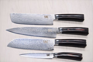 San-mai-cuchillo de cocina Damasco con diseño clásico, juego de cuchillos baratos con caja magnética bonita - Product Image 2