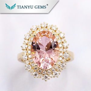 Precio bajo de la venta caliente plateado 14 K oro amarillo lujo moissanite anillo de compromiso moissanite anillos - Product Image 1