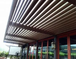 Adjustable Motorized Aluminum Louvered Pergola Louvre Roof Systems