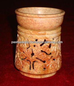 Brûleur d'huile aromatique en pierre ollaire indienne, diffuseur d'huile aromatique, lampe - Product Image 1