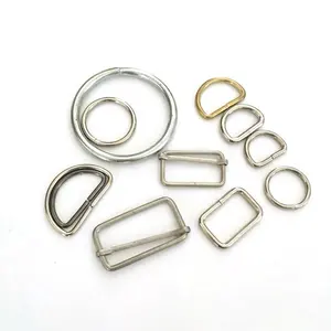 Decorative cheap Round D ring wire Buckle adjustable metal buckles for bags