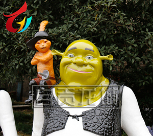 Estatua de <span class=keywords><strong>Shrek</strong></span> de Fibra de Vidrio Personalizada en Venta, ESCULTURA, Arte y Coleccionable de Ciudad Dinosauria, Personaje Artificial de TV y Cine, LCDW000035 - Product Image 2
