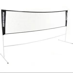 Indoor badminton net indoor outdoor portable foldable cheap PODIUMAX nylon 9 strands support oem customized