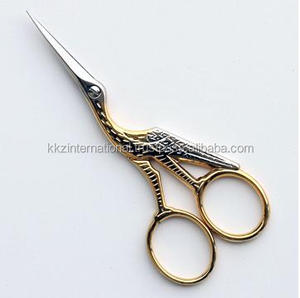 Cò kéo nóng bán màu sắc ưa thích thêu thép không gỉ hộ gia đình kéo mạ vàng thân thiện với môi OEM Logo đóng gói - Product Image 4