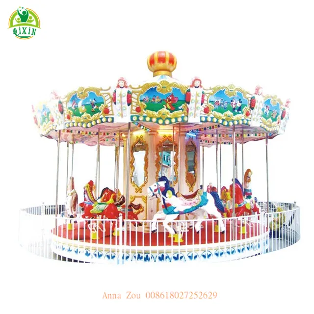 Trung quốc bán buôn sợi thủy tinh vui chơi giải trí đi xe đồ chơi/Trung Quốc tốt nhất carousel xoay/vui chơi giải trí lớn rides công viên carousel QX-126B