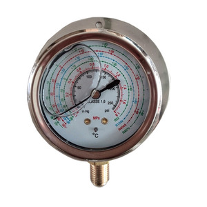 เครื่องวัดความดันน้ำมันต่ำสำหรับเครื่องทำความเย็น HF R410A เครื่องวัดความดันน้ำมันก๊าซทำความเย็นสำหรับเครื่องปรับอากาศ - Product Image 1