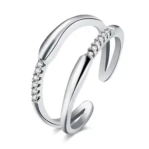 Bague Vintage en platine, diamant, tendance en inde