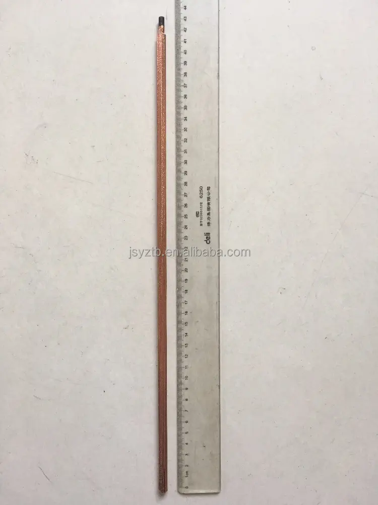 Varilla de electrodo de carbono de gouging de arco articulado con recubrimiento de cobre CC, 8x430mm