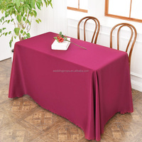 Linge de table personnalisé en polyester pour banquet, promotion, restaurant, buffet, linge de table pas cher, chemins de table de mariage, nappes rondes en lin
