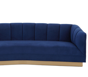 In Acciaio Inox In Ottone Base In <span class=keywords><strong>Oro</strong></span> <span class=keywords><strong>Blu</strong></span> Navy Luna Divano Party Lounge Mobili - Product Image 4