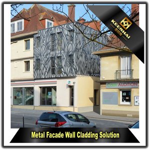 Grabado panel de muro cortina de corte por láser de aluminio perforado panel de fachada - Product Image 5
