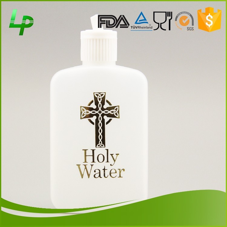 120 ml HDPE Botellas de Agua Santa Religiosa con Tapa Flip Top