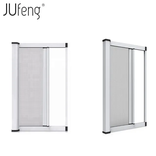 Durability roll left insect screen windows with special anti - wind device