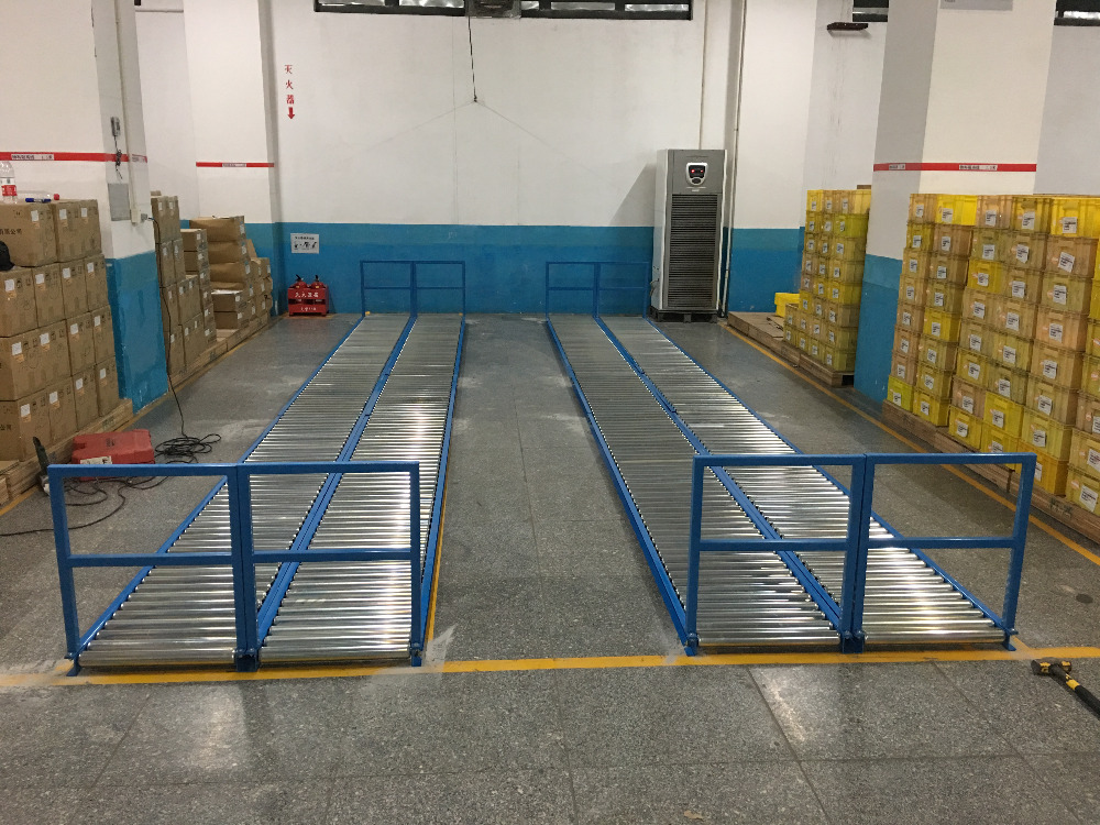 Entrepôt Étagère De Stockage Adapté Aux Besoins Du Client de Palette De Rouleau De Gravité Support D'écoulement